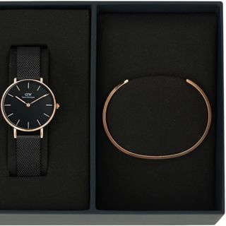 ĐỒNG HỒ NAM NỮ CAO CẤP DANIEL W DÂY LƯỚI ĐEN HỘP NƠ TEM