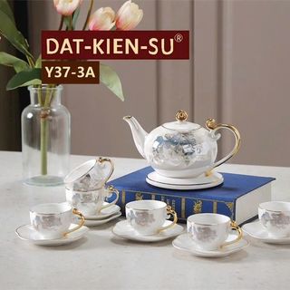 Bộ Ấm Chén Vân Đá Y37-3A Kèm Đĩa Kê (THÙNG 12B)