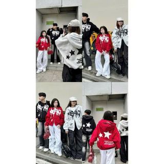 Áo Khoác Nỉ In Nổi PREFACE Form Boxy, Dây Kéo 2 Đầu, Unisex