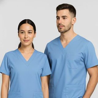 Đồng Phục y tế Bách Thảo - Bộ Scrubs Spa Nam Nữ Cổ Tim Chất Vải Non, Mỏng Nhẹ, Bền Đẹp Cao Cấp