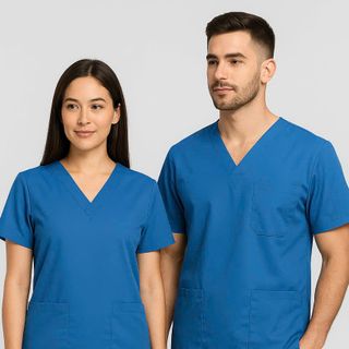 Đồng Phục y tế Bách Thảo - Bộ Scrubs Spa Nam Nữ Cổ Tim Chất Vải Non, Mỏng Nhẹ, Bền Đẹp Cao Cấp