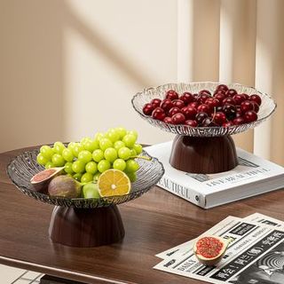 Khay Bồng Nhựa Trắng Chân Gỗ Vân Sóng (THÙNG 10C)