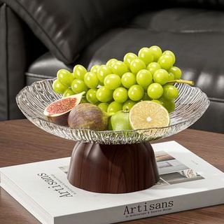 Khay Bồng Nhựa Trắng Chân Gỗ Vân Sóng (THÙNG 10C)