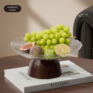 Khay Bồng Nhựa Trắng Chân Gỗ Vân Sóng (THÙNG 10C)