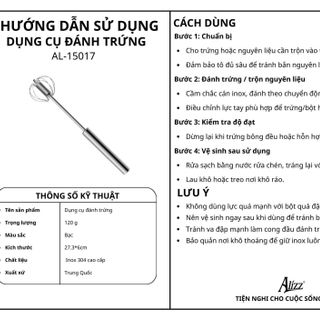 DỤNG CỤ ĐÁNH TRỨNG INOX 304 ALIZZ AL-15017