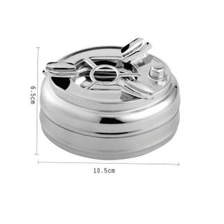 GẠT TÀN THUỐC INOX NÚT BẤM (T50)