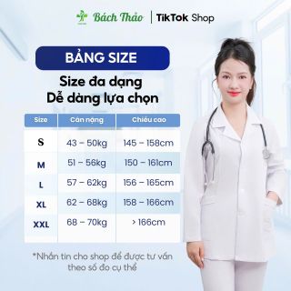 Đồng phục y tế Bách Thảo - Áo Blouse Dược Sĩ Ngắn Tay (Nam-Nữ) Chất Vải Cao Cấp Mát Hàn Quốc [THÊU TÊN THEO YÊU CẦU]