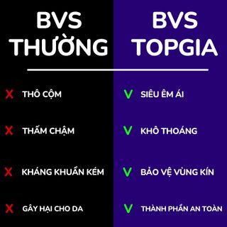 Băng vệ sinh ban đêm Topgia 35cm siêu thấm hút vải không dệt êm ái giảm trào ngược 3 miếng/gói
