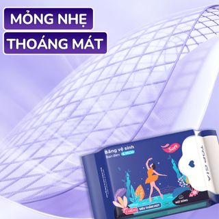 Băng vệ sinh ban đêm Topgia 35cm siêu thấm hút vải không dệt êm ái giảm trào ngược 3 miếng/gói
