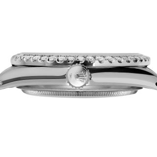ĐỒNG HỒ NỮ CAO CẤP ROLET DATE JUST AUTOMATIC BẠC MẶT TÍM VIỀN ĐÁ