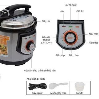 NỒI ÁP SUẤT ĐIỆN INOX NẮP RỜI COMET CM6151 (T2)