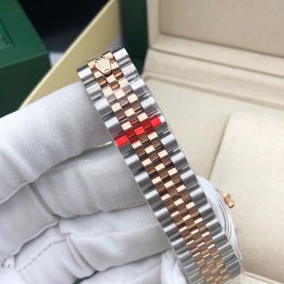 ĐỒNG HỒ NỮ CAO CẤP ROLET DATE JUST AUTOMATIC DEMI HỒNG VIỀN ĐÁ