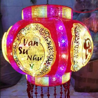 LỒNG ĐÈN LED ĐIỆN XOAY 360 CHIÊU TÀI #80-53CM (T8)