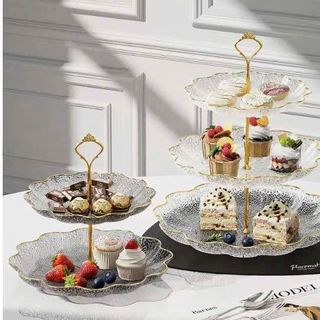 Khay Mứt Sần Viền Vàng 3 Tầng (THÙNG 60C)