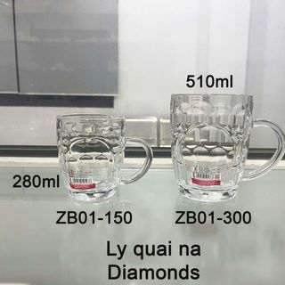 BỘ 6 LY THỦY TINH 255ML CÓ QUAI ZB01 (T12)