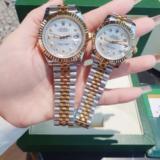 ĐỒNG HỒ NAM NỮ CAO CẤP RÔLET DÂY THÉP MẶT TRƠN NIỀNG KHÍA MỚI VỀ BA SIZE