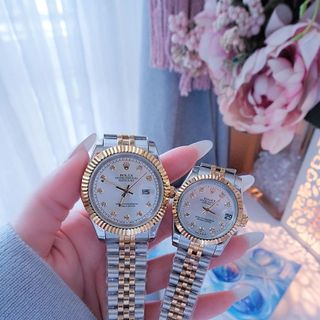 ĐỒNG HỒ NAM NỮ CAO CẤP RÔLET DÂY THÉP MẶT TRƠN NIỀNG KHÍA MỚI VỀ BA SIZE