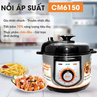 NỒI ÁP SUẤT ĐIỆN INOX NẮP RỜI COMET CM6150 (T2)