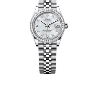 ĐỒNG HỒ NAM NỮ CAO CẤP ROLET DATE JUST AUTOMATIC BẠC XÀ CỪ VIỀN ĐÁ