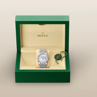 ĐỒNG HỒ NAM NỮ CAO CẤP ROLET DATE JUST AUTOMATIC BẠC XÀ CỪ VIỀN ĐÁ