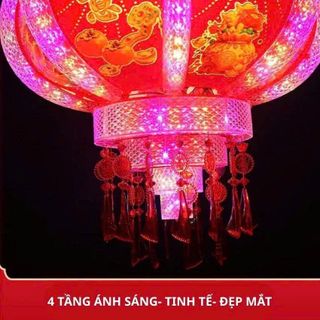 LỒNG ĐÈN LED ĐIỆN XOAY 360 4 TẦNG 8870 (T12)