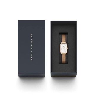 ĐỒNG HỒ NỮ CAO CẤP D WELLINGTON QUẢDRO DA VÀ LƯỚI HỘP NƠ TEM