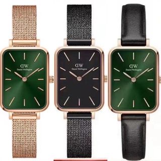 ĐỒNG HỒ NỮ CAO CẤP D WELLINGTON QUẢDRO DA VÀ LƯỚI HỘP NƠ TEM