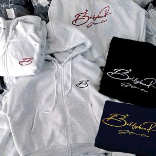 Áo Khoác Unisex Logo Thêu Chữ B*