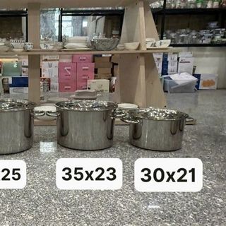 Nồi Inox "Nồi thấp 30x21" - 12.5L (THÙNG 4C)