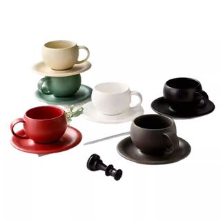 Cốc gốm sứ kèm kê bộ gồm 1 cốc+ kê 300ml (THÙNG 30B)