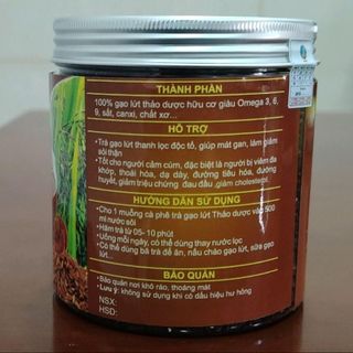 [Tandat Organic] Trà gạo lứt thảo dược 350g - Hỗ trợ thanh lọc độc tố, giảm sỏi thận, tốt cho cảm cúm-100% Organic USDA,EU,JAS Canada