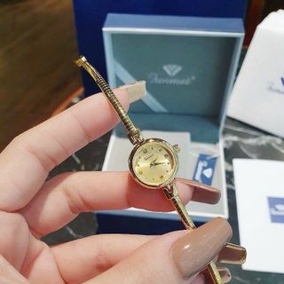 ĐỒNG HỒ NỮ CHÍNH HÃNG FUNMEI F20207 DÂY THÉP MẶT SIÊU NHỎ HỘP HOA VALENTINE