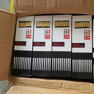 BỘ 10 ĐÔI ĐŨA MẠ VÀNG CHỐNG TRƯỢT 24CM (T100)