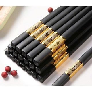 BỘ 10 ĐÔI ĐŨA MẠ VÀNG CHỐNG TRƯỢT 24CM (T100)