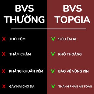 Băng vệ sinh ban ngày Topgia siêu mỏng ôm khít thấm hút cao vải không dệt an toàn cho da