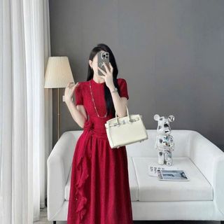 Đầm ren hoa eo sz s m l xukadress
