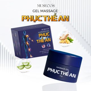 Gel Massage Phục Thể An Musecos – Hỗ Trợ Giảm Đau Nhức Xương Khớp, Tê Bì Tay Chân, Thư Giãn Cơ Thể (50g)
