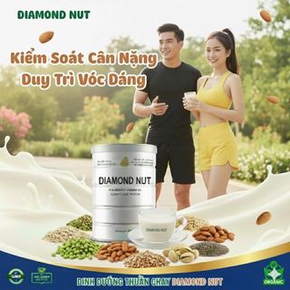 Sữa hạt dinh dưỡng thuần chay Diamond Nut Hộp 800g - 9 loại hạt cao cấp, không chất bảo quản, không đường tinh luyện