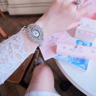 QUÀ VALENTINE ĐỒNG HỒ NỮ CHÍNH HÃNG BRIDE TALK LÁ ĐÍNH ĐÁ SWAROSKI FULLBOX