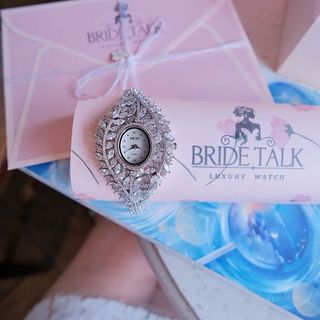 QUÀ VALENTINE ĐỒNG HỒ NỮ CHÍNH HÃNG BRIDE TALK LÁ ĐÍNH ĐÁ SWAROSKI FULLBOX