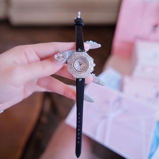 QUÀ VALENTINE ĐỒNG HỒ NỮ CHÍNH HÃNG BRIDE TALK DÂY DA VIỀN ĐÁ SWAROSKI FULLBOX