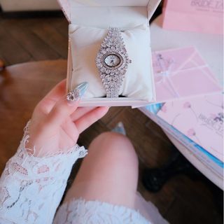 QUÀ VALENTINE ĐỒNG HỒ NỮ CHÍNH HÃNG BRIDE TALK VƯƠNG MIỆN ĐÍNH ĐÁ SWAROSKI FULLBOX