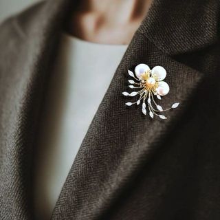 Ghim cài áo hình gia mai thời trang cao cấp dành cho nam nữ 5.5cm