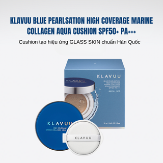 PHẤN NƯỚC KLAVUU HÀN QUỐC
BLUE PEARLSATION HIGH COVERAGE MARINE COLLAGEN AQUA CUSHION (REFILL SET)