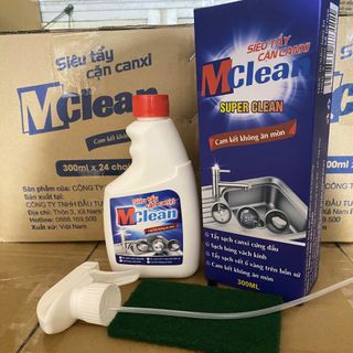 Siêu Tẩy Cặn Canxi MClean 300ml Không Gây Ăn Mòn Thiết Bị Dùng Cho Nhà Tắm, Vách Kính, Gạch Men