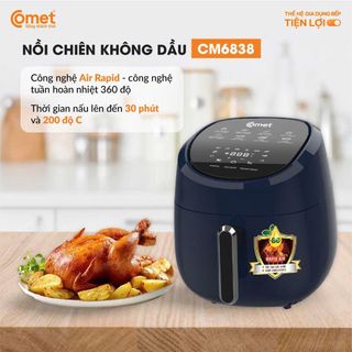 NỒI CHIÊN KHÔNG DẦU ĐIỆN TỬ COMET CM6838