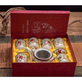 Bộ Ấm Chén Trà Gốm Sứ Cao Cấp Phong Cách Tân Cổ Điển ACT52 ( THÙNG 20B )