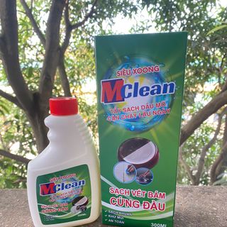 Siêu Tẩy Xoong Nồi Mclean 300ml Không Ăn Mòn - Tẩy Sạch Dầu Mỡ, Cặn Cháy Cứng Đầu Tặng Miếng Cọ Rửa