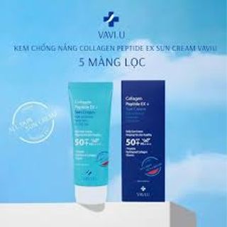 ✅ KEM CHỐNG NẮNG COLLAGEN PEPTIDE EX SUN CREAM 60ML - VAVIU XANH 5 MÀNG LỌC