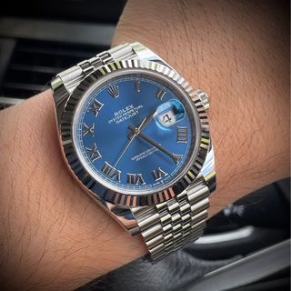 ĐỒNG HỒ NAM SIÊU CẤP ROLET BẠC MẶT XANH NAVY  CÓ GIẤY KIỂM ĐỊNH KIM LOẠI QUÝ
